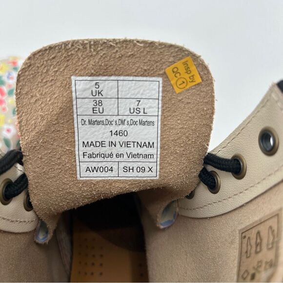Dr. Martens 1460 Floral Mash Up Leather Lace Up Combat Boots Size 7 - Picture 4 of 12